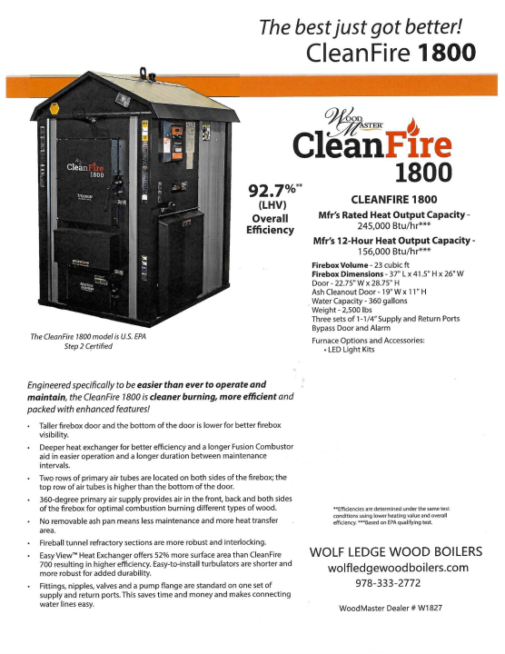 WOLF LEDGE WOOD BOILERS